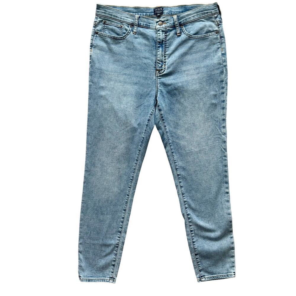 J. Crew Jeans Women's Sz 33 Blue 10" High Rise Skinny Bodycon Preppy Casual